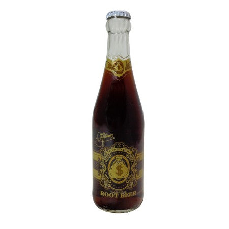Gene Simmons Moneybag Root Beer glass bottle soda 