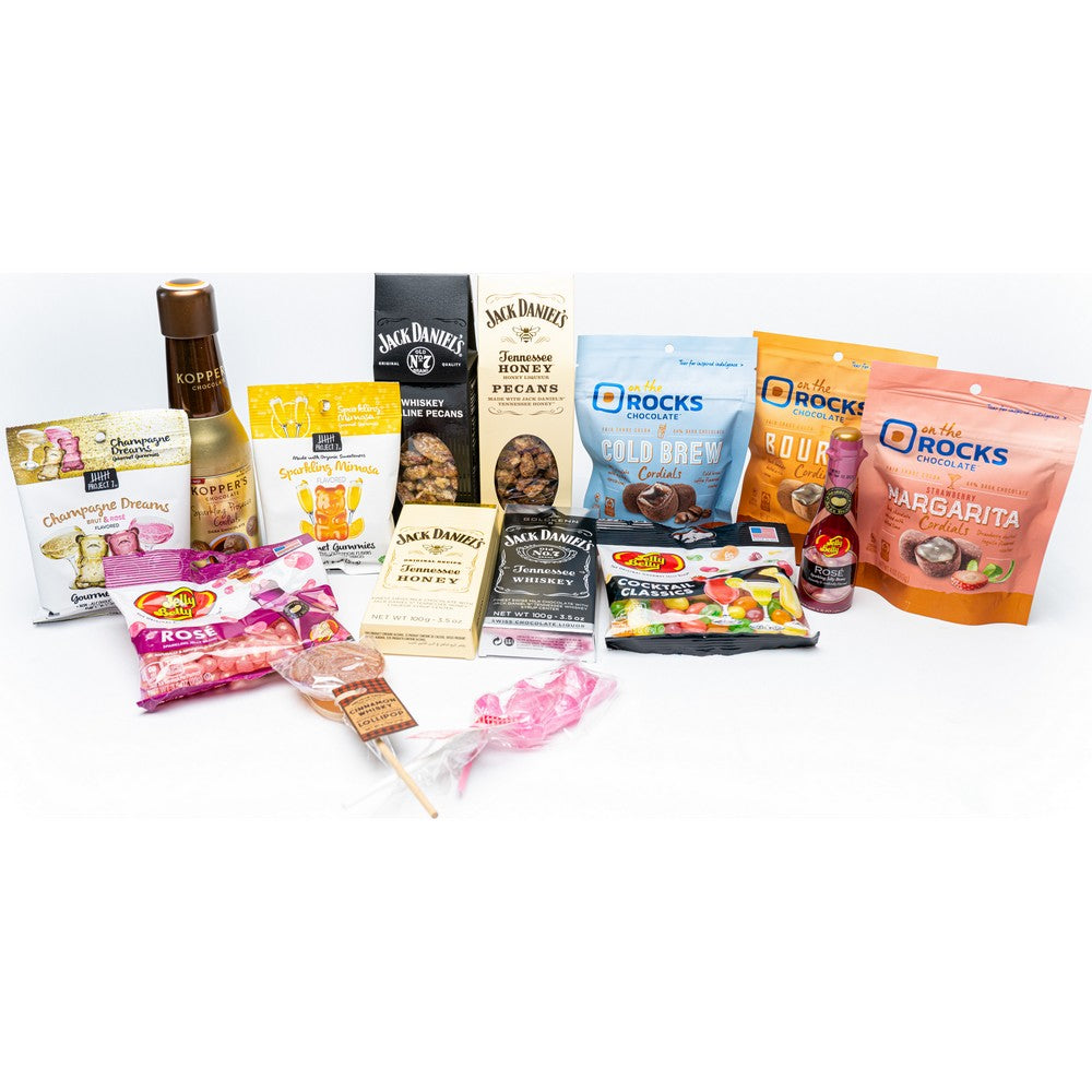 Liquor Themed Candy Sampler Gift Box Blooms Candy & Soda Pop Shop
