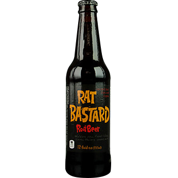 Rat Bastard Root Beer Glass Bottle