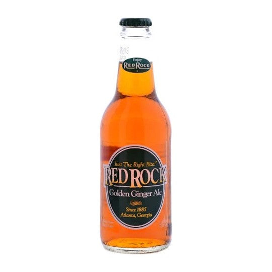 Red Rock Golden Ginger Ale glass bottle soda