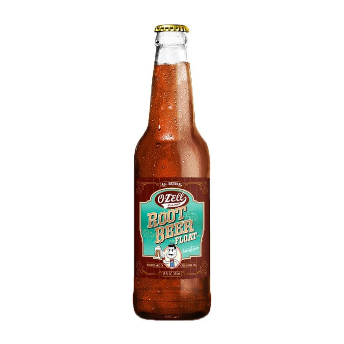 OZell glass bottle root beer float
