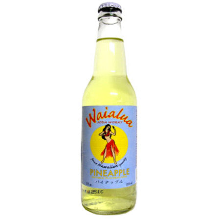 Waialua Pinapple Flavored Natural Glass bottle Soda