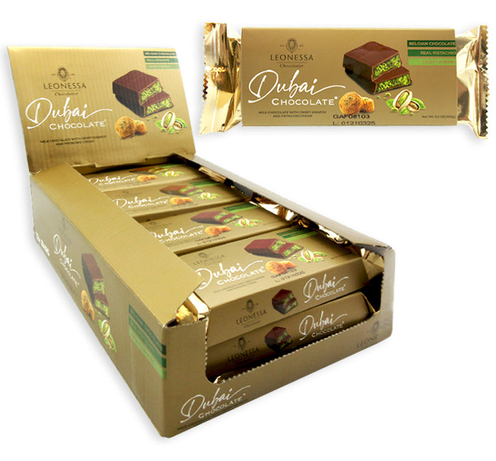 Leonessa - Dubai Pistachio Cream Chocolate Bar - Blooms Candy