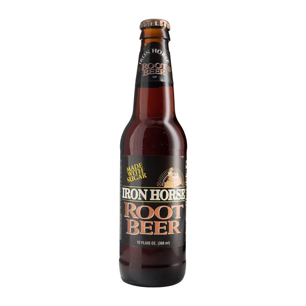 IRon horse glass bottle root beer