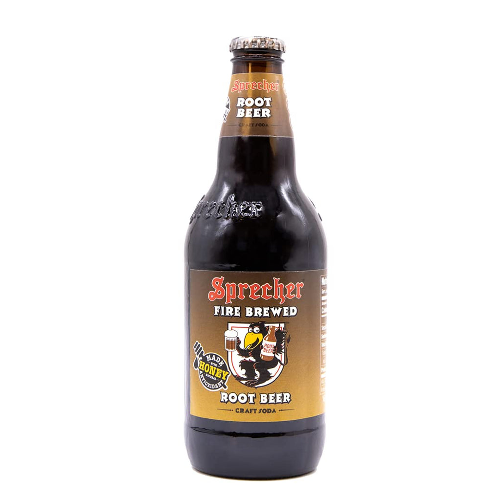 Sprecher Fire Brewed Glass Bottled Root Beer made with HOney