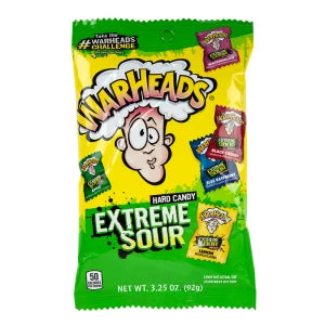 WarHeads Extreme Sour hard candy package on a white background