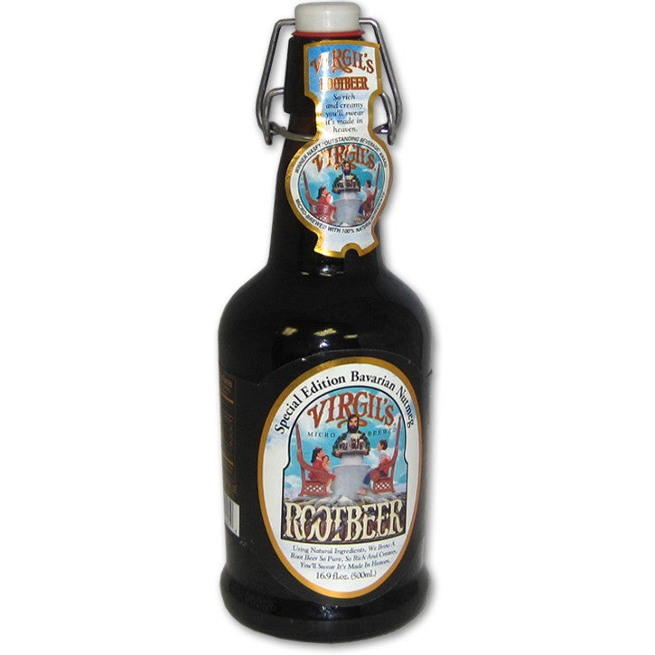Virgils Bavarian Nutmeg Root Beer Swing Lid Glass Bottle 