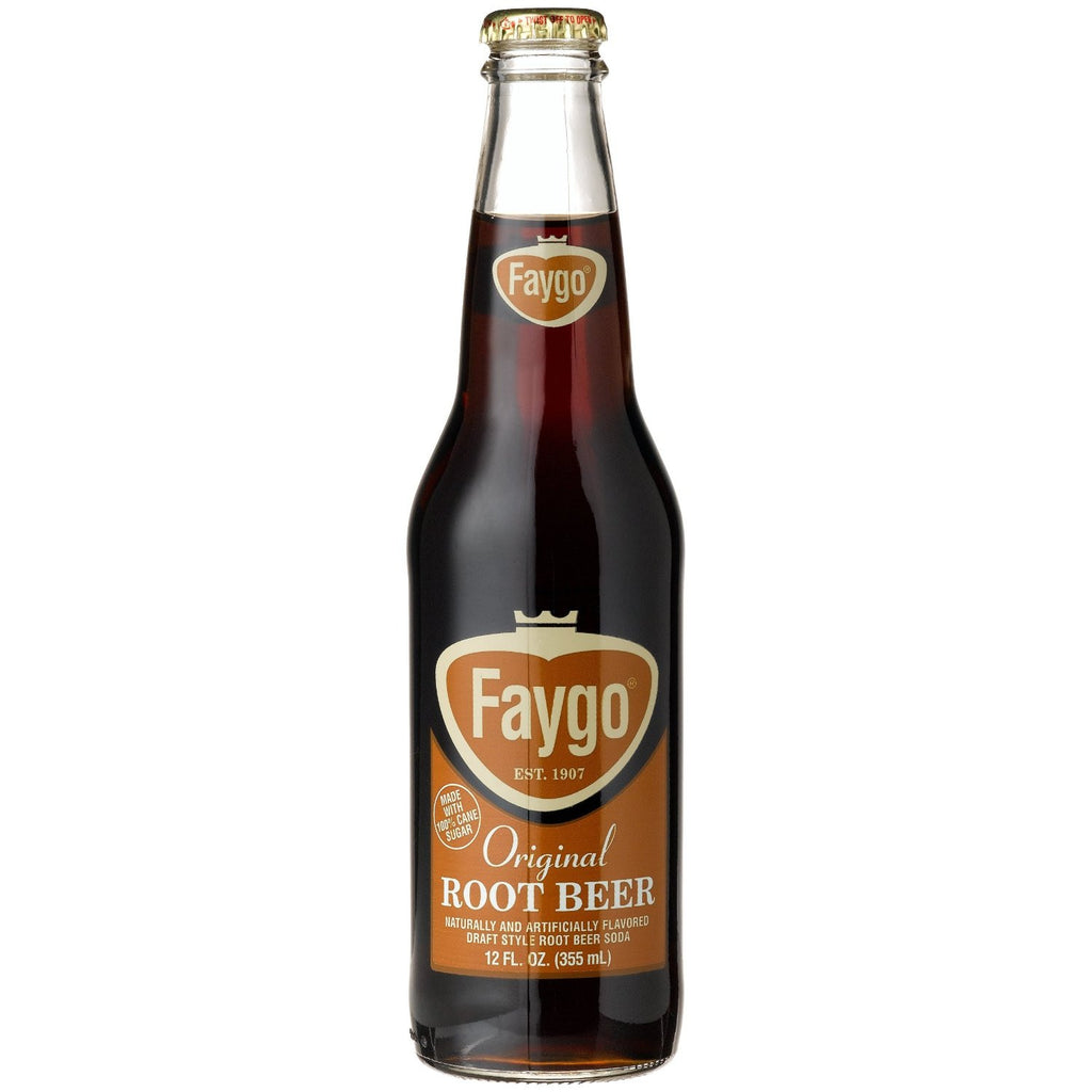 Faygo Root Beer Glass Bottle