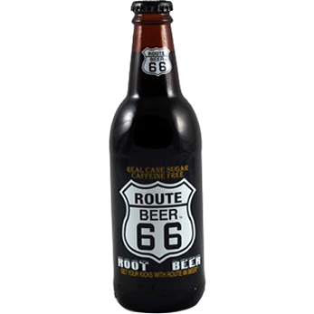Route 66 Root Beer Glass Bottle