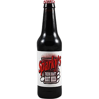 Sparky's Root Beer Glass Bottle