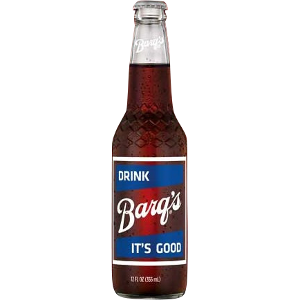 Barqs Root Beer glass bottle soda