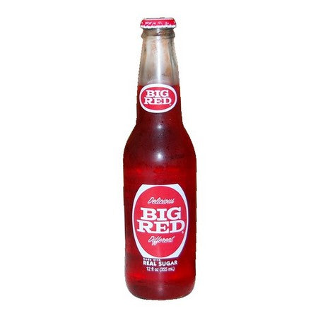 Big Red Glass Bottle Soda Pop Real Sugar