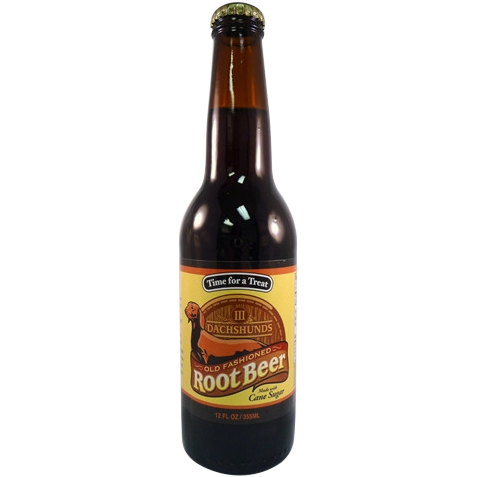 Dachshund Root Beer Glass Bottle