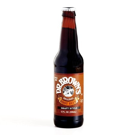 Dr Browns Root Beer glass bottle soda