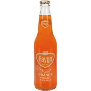 Faygo Orange Glass Bottle Soda