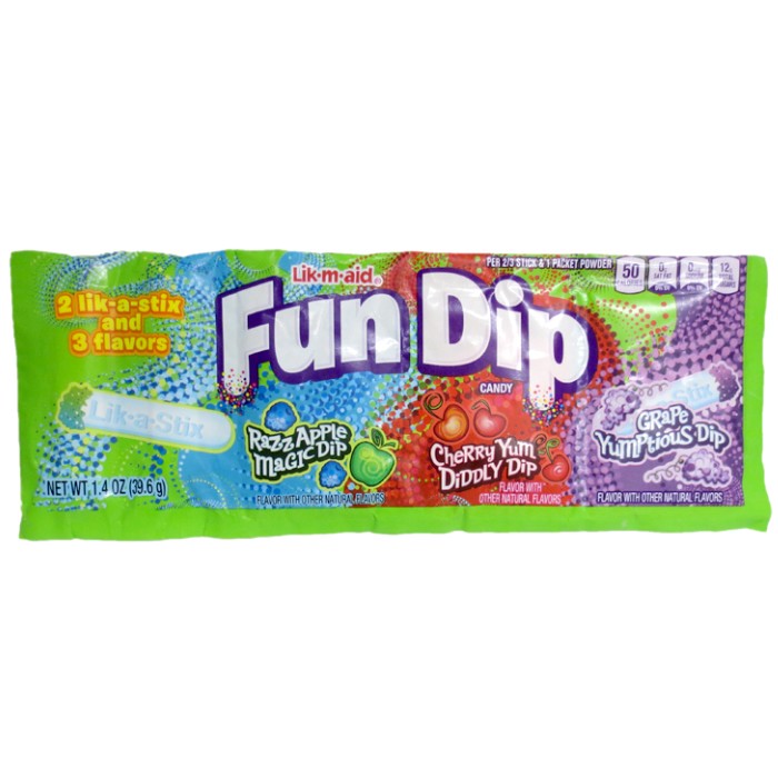 Lik m Aid Fun Dip flavored Powdered Candy