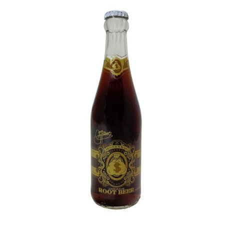 Gene Simmons Moneybag Root Beer glass bottle soda 