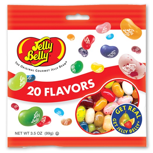 Jelly Belly  20 flavors assorted jelly bean bag 3.5 oz