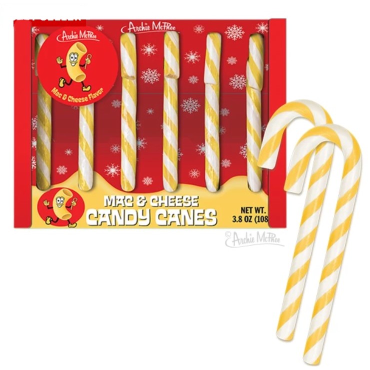 Mac & Cheese flavored candy canes