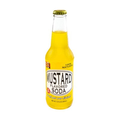 Mustard Flavored glass bottle soda