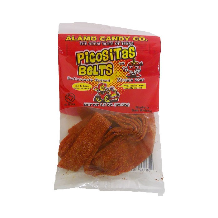 Alamo Picositas Belts Sour Strawberry Chili Blooms Candy & Soda Pop Shop