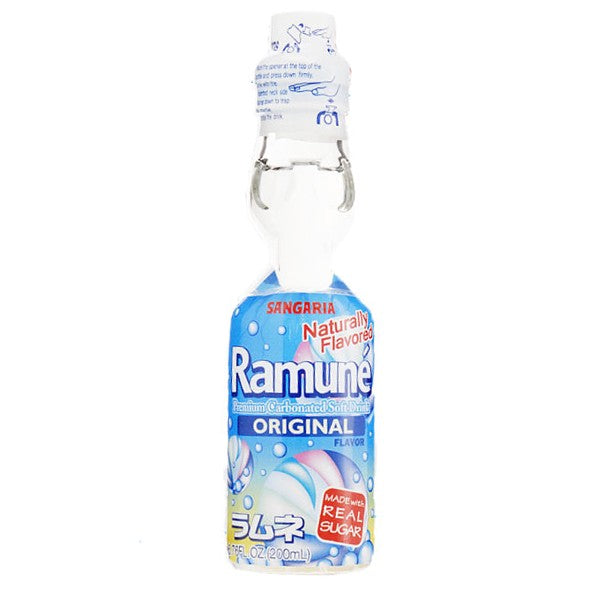 Ramune' Original Marble cane sugar glass bottle soda
