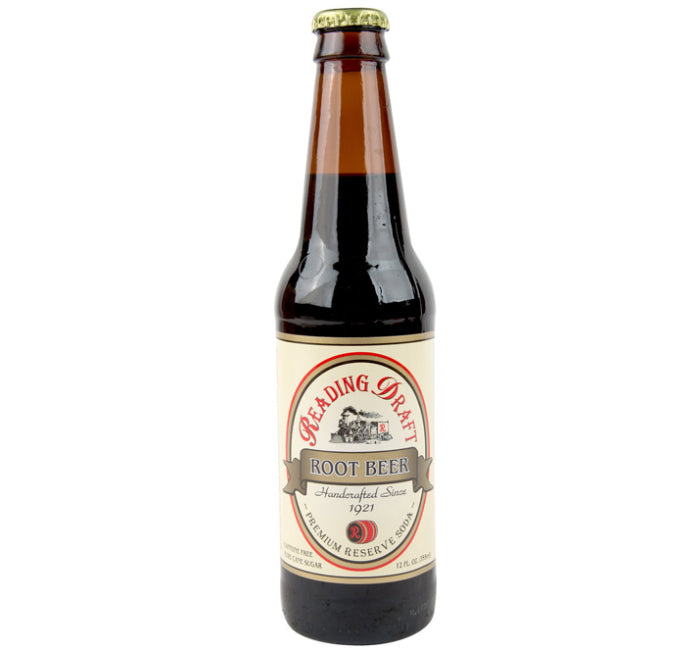 Reading Draft Root Beer glass bottle soda