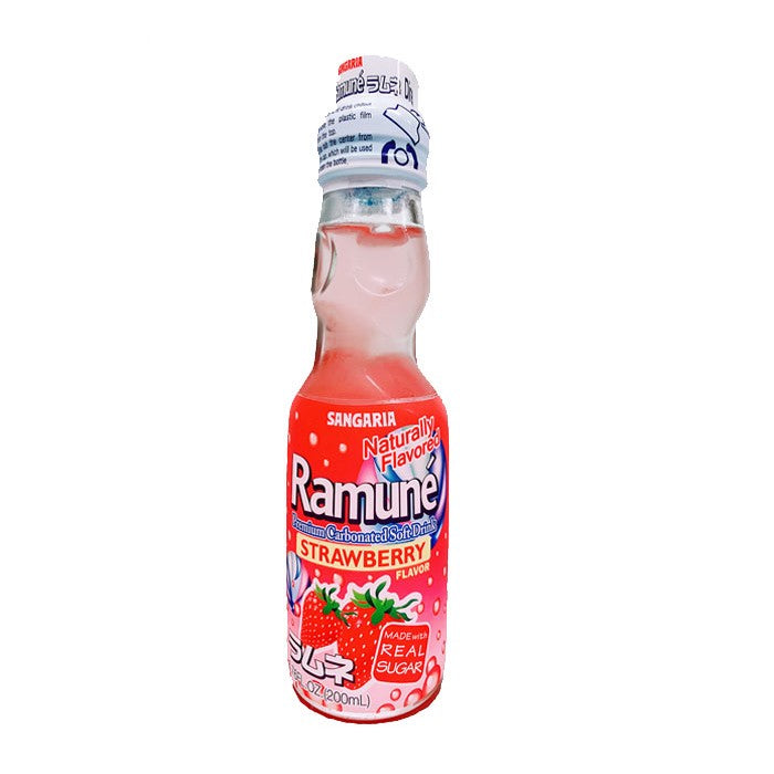 Ramune Strawberry Marble Soda