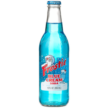 Frostie Blue Cream Soda Glass Bottle