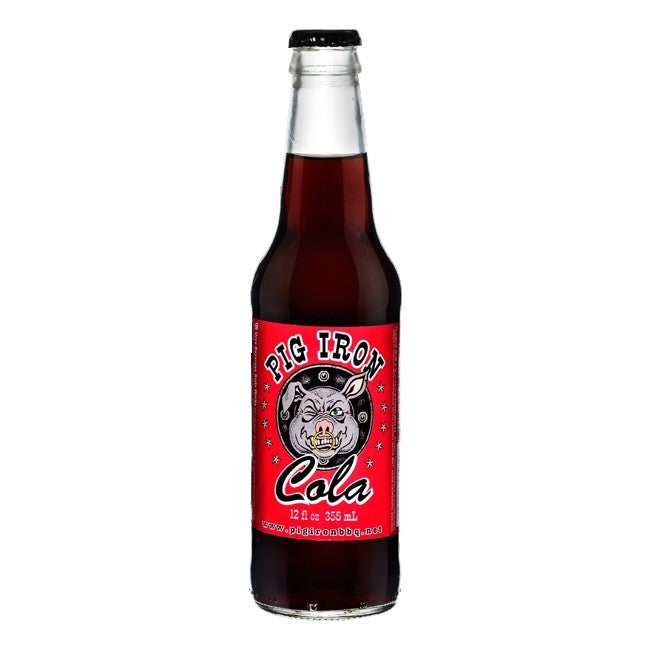 Pig Iron Cola glass bottle soda